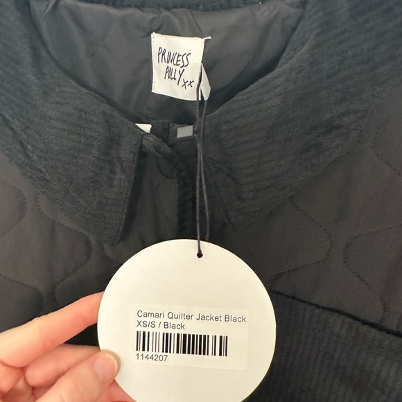 PRINCESS POLLY BLACK QUILTED JACKET - Picture 11 of 14